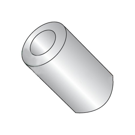Newport Fasteners Round Spacer, 1/4 in Screw Size, Plain Stainless Steel, 1/2 in Overall Lg, 0.252 in Inside Dia 357724